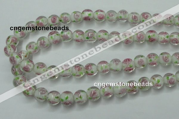 CLG750 15.5 inches 10mm round lampwork glass beads wholesale