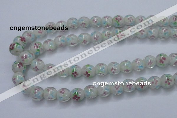 CLG751 15.5 inches 10mm round lampwork glass beads wholesale