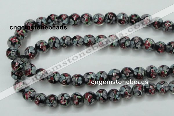 CLG754 15.5 inches 10mm round lampwork glass beads wholesale