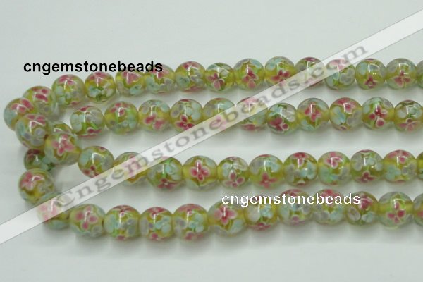 CLG756 15.5 inches 10mm round lampwork glass beads wholesale