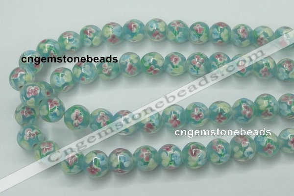 CLG758 15 inches 12mm round lampwork glass beads wholesale