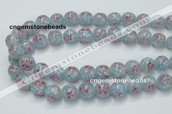 CLG759 15 inches 12mm round lampwork glass beads wholesale