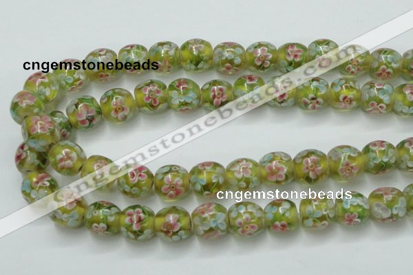 CLG761 15 inches 12mm round lampwork glass beads wholesale