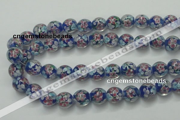 CLG762 15 inches 12mm round lampwork glass beads wholesale