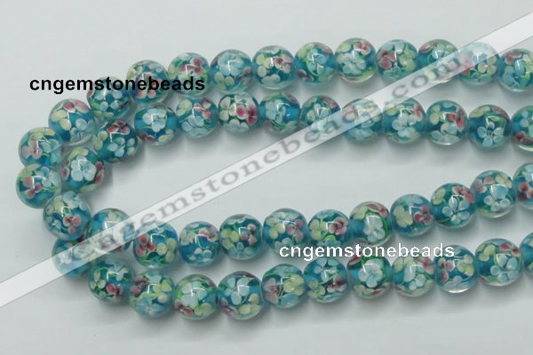 CLG763 15 inches 12mm round lampwork glass beads wholesale