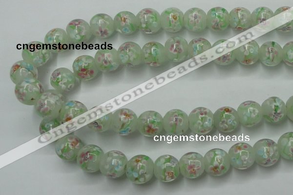 CLG764 15 inches 12mm round lampwork glass beads wholesale