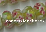 CLG770 14.5 inches 8*12mm rondelle lampwork glass beads wholesale