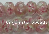 CLG771 14.5 inches 8*12mm rondelle lampwork glass beads wholesale