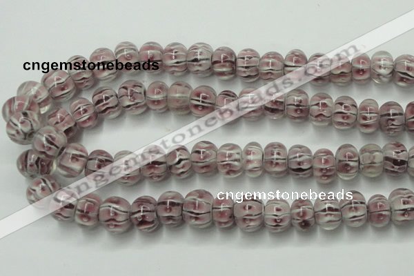 CLG777 14 inches 8*12mm rondelle lampwork glass beads wholesale