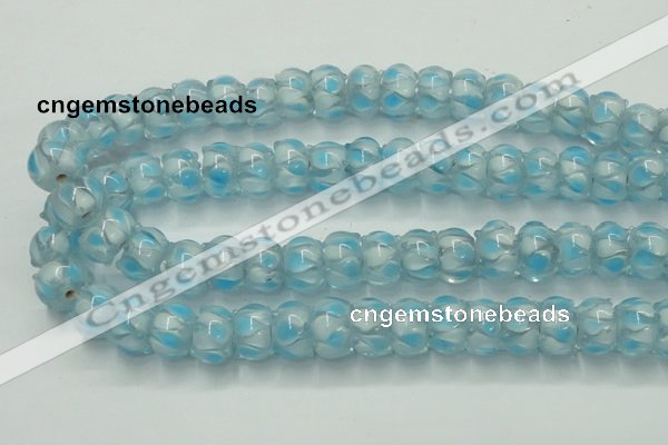 CLG780 14 inches 8*12mm rondelle lampwork glass beads wholesale