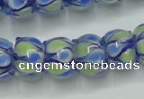 CLG781 14 inches 8*12mm rondelle lampwork glass beads wholesale