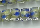 CLG782 14 inches 8*12mm rondelle lampwork glass beads wholesale