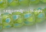 CLG783 14 inches 8*12mm rondelle lampwork glass beads wholesale