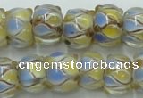 CLG784 14 inches 8*12mm rondelle lampwork glass beads wholesale