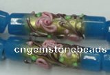 CLG788 15.5 inches 10*40mm cylinder lampwork glass beads wholesale