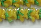 CLG793 15.5 inches 11*13mm rose lampwork glass beads wholesale