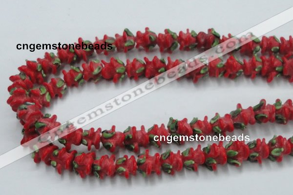 CLG795 15.5 inches 11*13mm rose lampwork glass beads wholesale