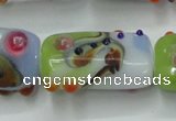 CLG804 15 inches 14*24mm rectangle lampwork glass beads wholesale