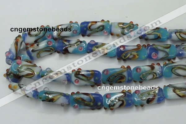 CLG805 15 inches 14*24mm rectangle lampwork glass beads wholesale