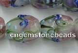 CLG827 15.5 inches 14*18mm pear lampwork glass beads wholesale