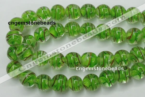 CLG855 15.5 inches 18mm round lampwork glass beads wholesale