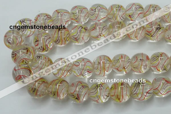 CLG856 15.5 inches 18mm round lampwork glass beads wholesale