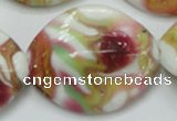 CLG862 15.5 inches 24*30mm marquise lampwork glass beads wholesale