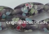 CLG871 15.5 inches 10*20mm rice lampwork glass beads wholesale