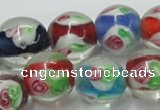 CLG876 15.5 inches 12mm round lampwork glass beads wholesale