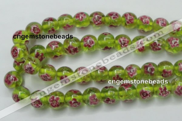 CLG877 14 inches 14mm round lampwork glass beads wholesale