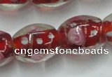 CLG879 15 inches 12*15mm oval lampwork glass beads wholesale