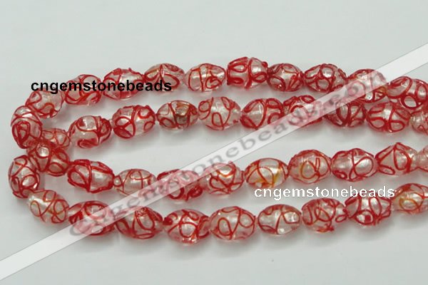 CLG880 2PCS 16 inches 12*18mm oval lampwork glass beads wholesale