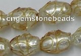 CLG881 2PCS 16 inches 12*18mm oval lampwork glass beads wholesale