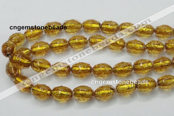 CLG882 2PCS 16 inches 12*18mm oval lampwork glass beads wholesale