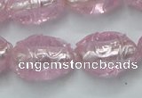 CLG884 2PCS 16 inches 12*18mm oval lampwork glass beads wholesale