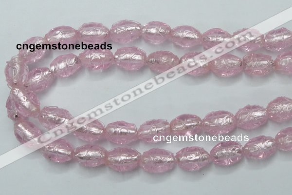 CLG884 2PCS 16 inches 12*18mm oval lampwork glass beads wholesale