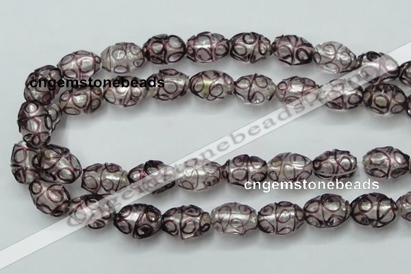 CLG885 2PCS 16 inches 12*18mm oval lampwork glass beads wholesale
