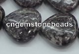 CLI04 15.5 inches 25*25mm heart natural lilac jasper beads wholesale