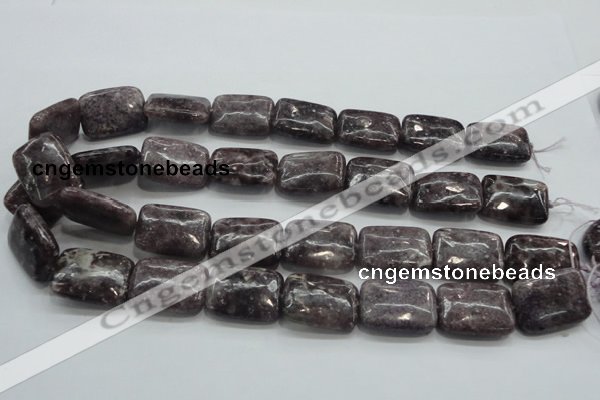 CLI07 15.5 inches 18*25mm rectangle natural lilac jasper beads wholesale