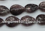 CLI20 15.5 inches 13*18mm flat teardrop lilac jasper beads wholesale