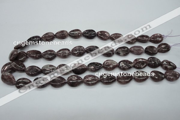 CLI20 15.5 inches 13*18mm flat teardrop lilac jasper beads wholesale