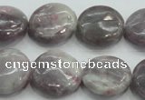 CLI56 15.5 inches 20mm flat round natural lilac jasper beads wholesale