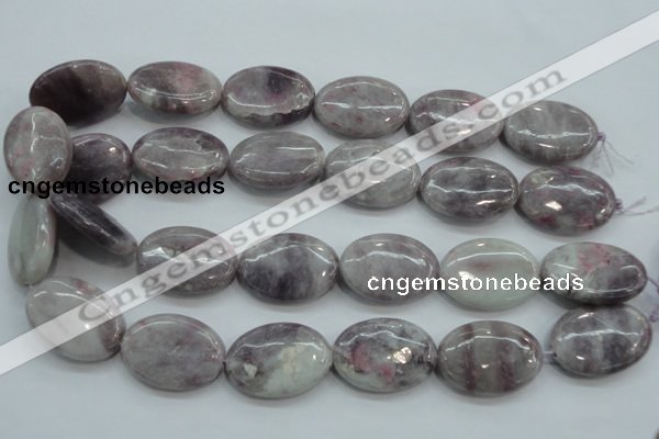 CLI59 15.5 inches 22*30mm oval natural lilac jasper beads wholesale