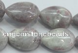 CLI60 15.5 inches 18*25mm teardrop natural lilac jasper beads wholesale