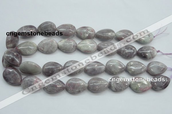 CLI60 15.5 inches 18*25mm teardrop natural lilac jasper beads wholesale