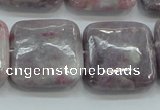 CLI63 15.5 inches 25*25mm square natural lilac jasper beads wholesale