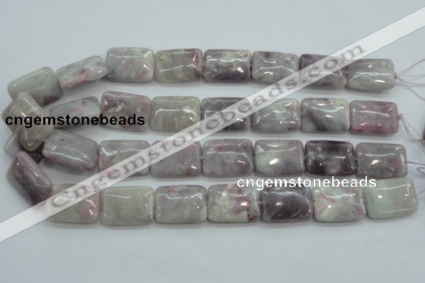 CLI64 15.5 inches 18*25mm rectangle natural lilac jasper beads wholesale