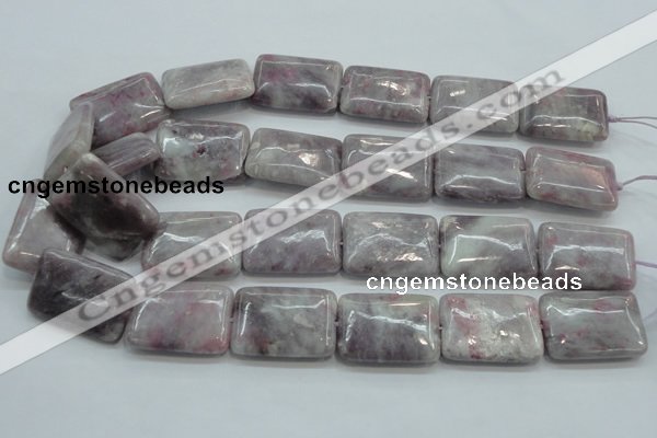 CLI65 15.5 inches 22*30mm rectangle natural lilac jasper beads wholesale