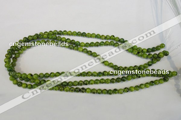 CLJ210 15.5 inches 6mm round dyed sesame jasper beads wholesale