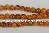 CLJ211 15.5 inches 6mm round dyed sesame jasper beads wholesale
